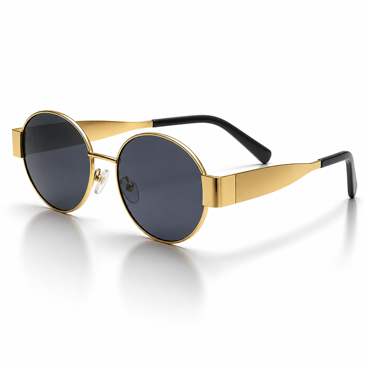 WAJHI LEGACY'S - Obsidian Oval Sunglasses - Gold Black Edition