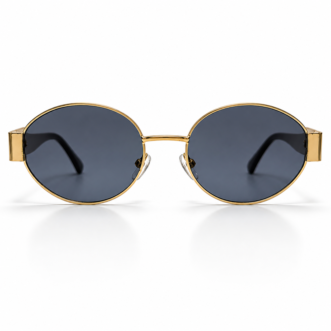 WAJHI LEGACY'S - Obsidian Oval Sunglasses - Gold Black Edition
