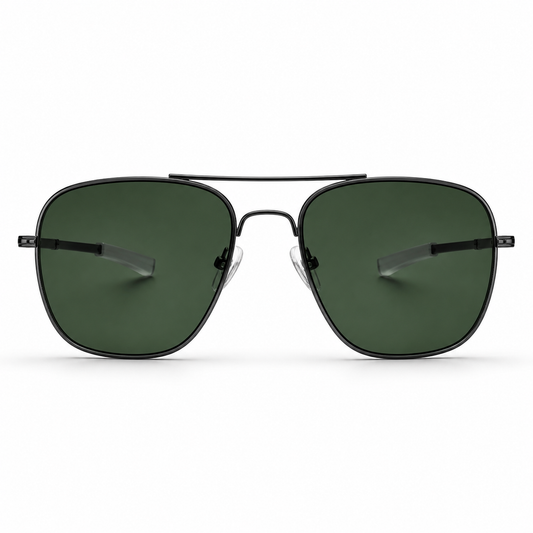 WAJHI LEGACY'S - Stealth Military Aviator Sunglasses - Midnight Green Edition