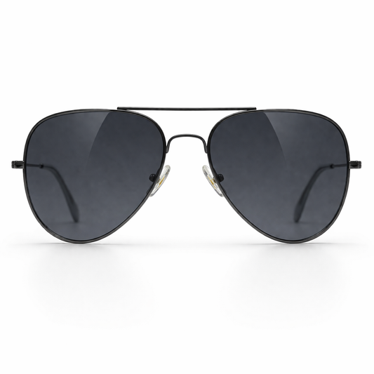 WAJHI LEGACY'S - Polarised Shadow Aviator Sunglasses - Black Edition