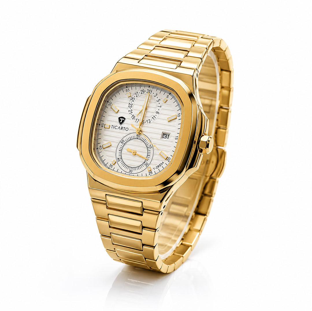 WAJHI LEGACY'S - Golden Power Chronograph - Full Gold Luxury Watch